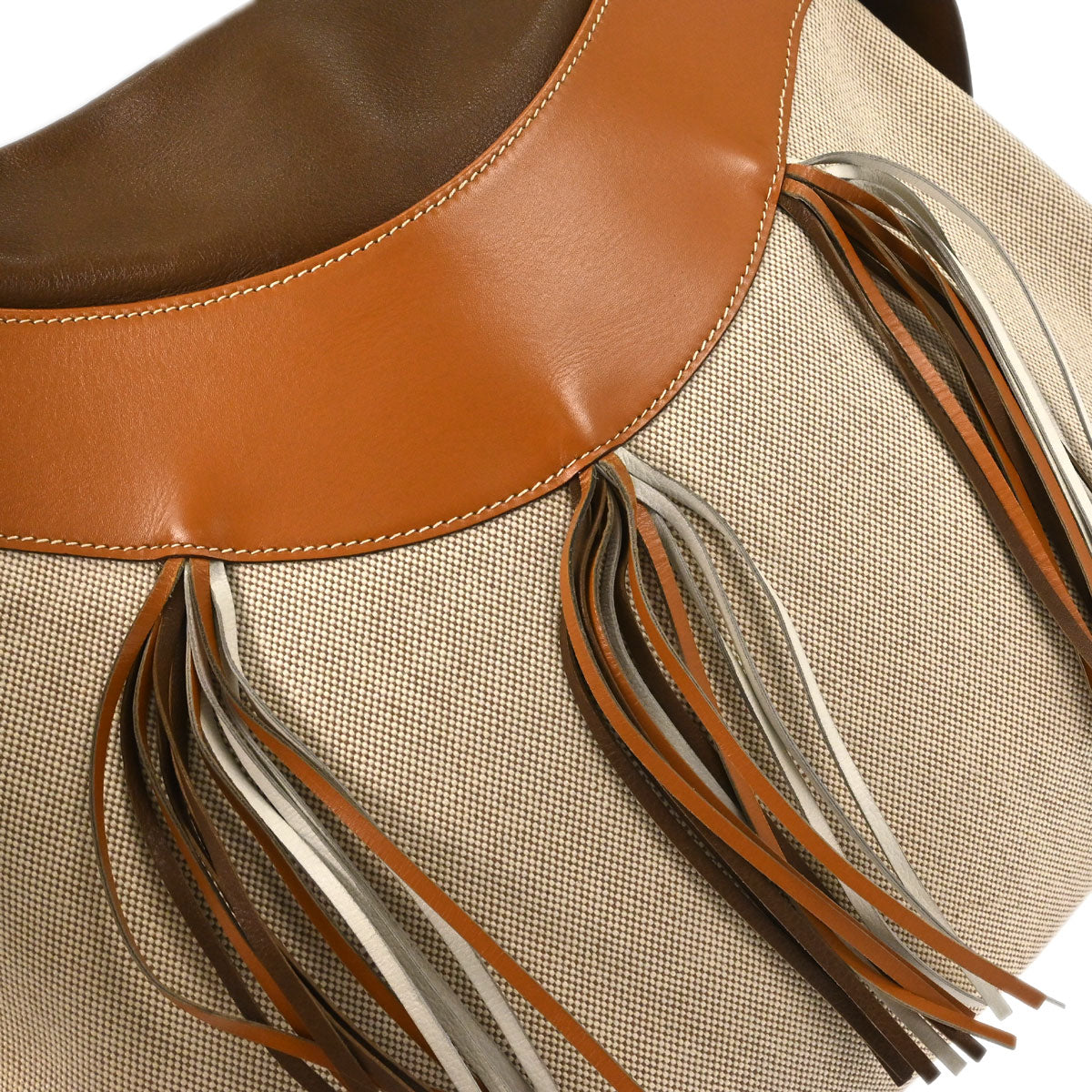 Hermes Gold Brown Toile H Box Calf Barenia Shoulder Bag