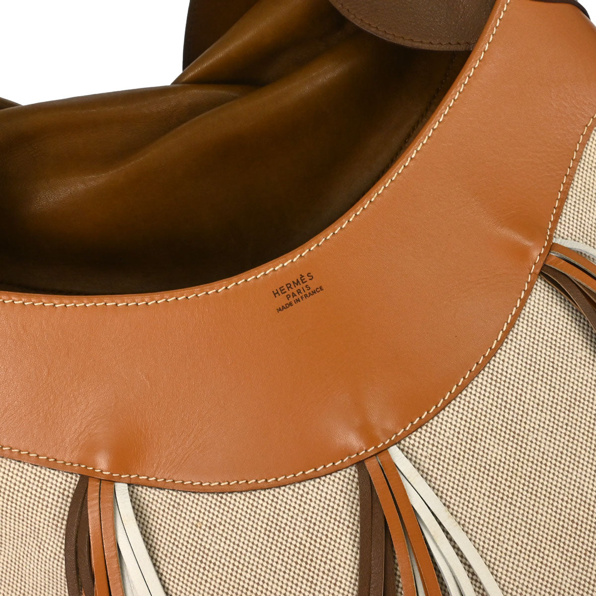 Hermes Gold Brown Toile H Box Calf Barenia Shoulder Bag