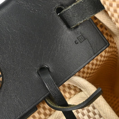 Hermes Beige Black Toile GM Officier Herbag Cabas PM 2 in 1 Handbag