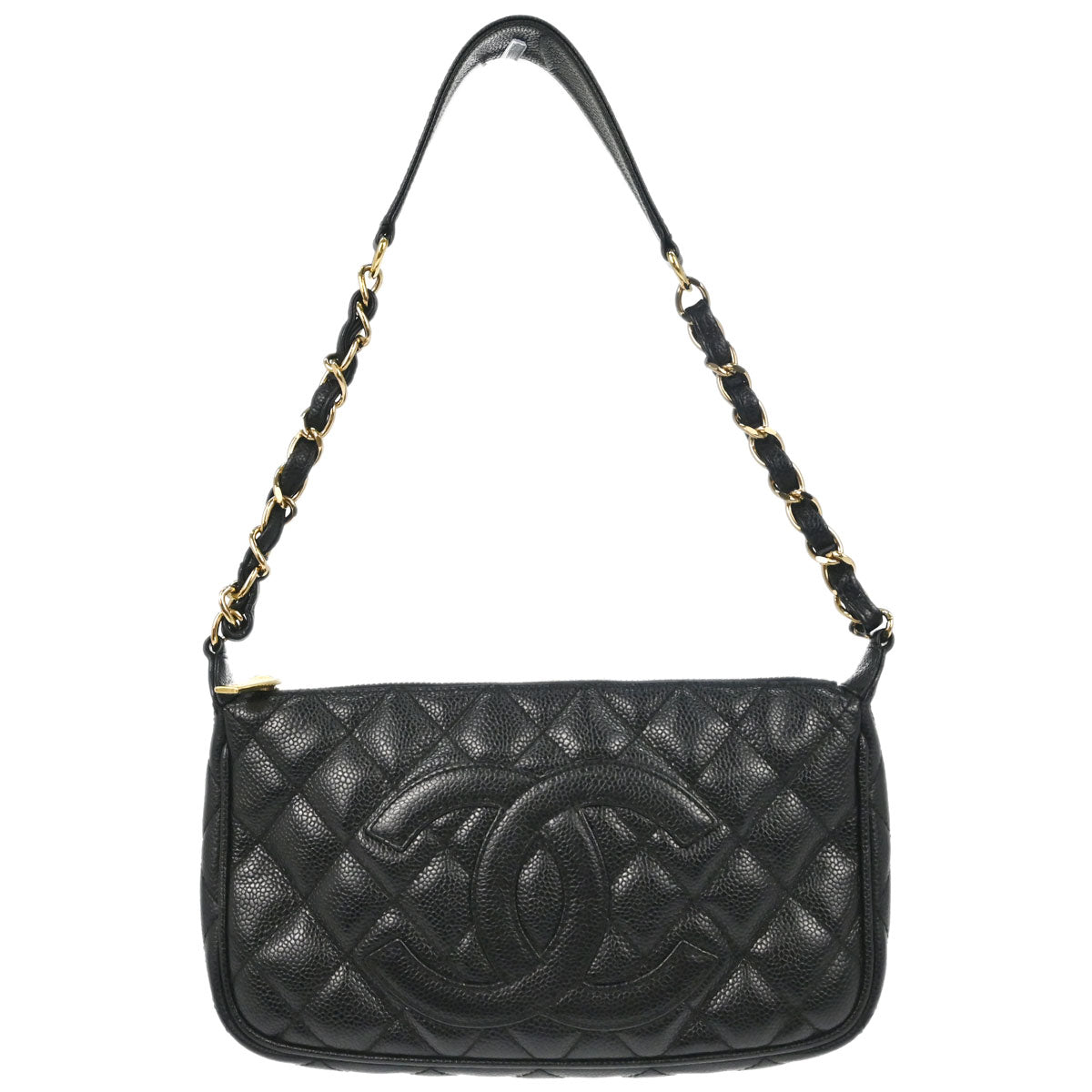 Chanel 2002-2003 Black Caviar Skin Handbag