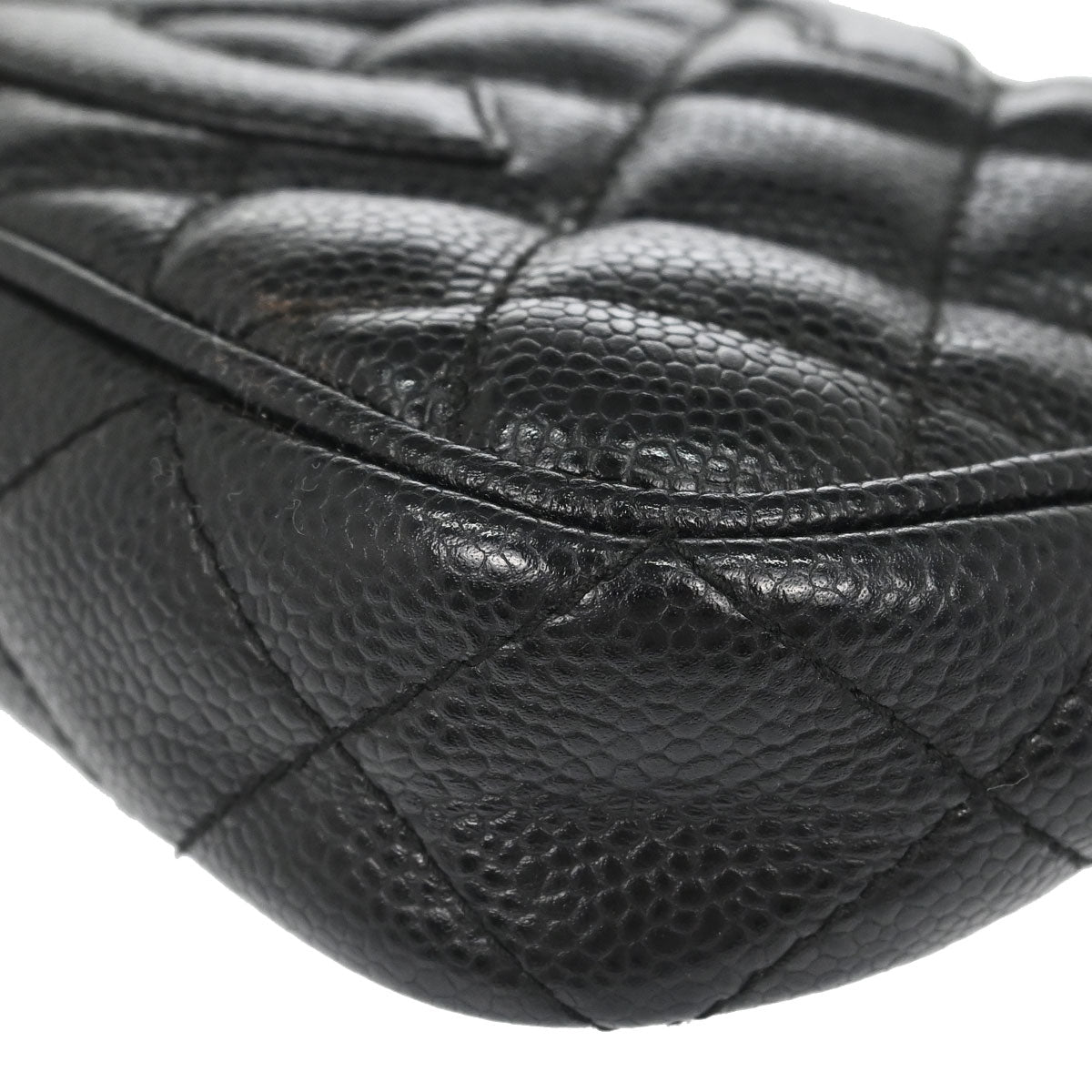 Chanel 2002-2003 Black Caviar Skin Handbag