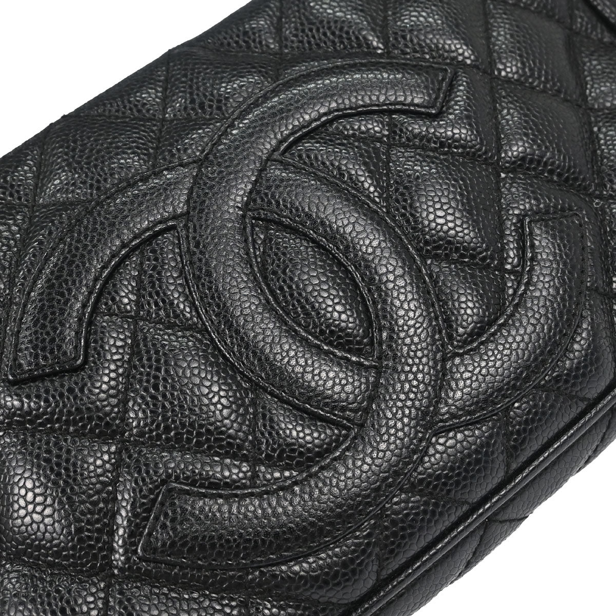 Chanel 2002-2003 Black Caviar Skin Handbag