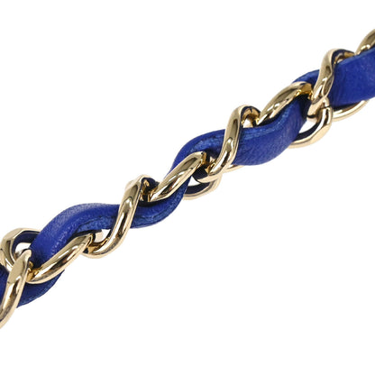 Chanel 2017-2018 Blue Lambskin Chevron Shoulder Bag