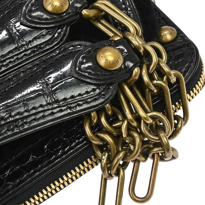 Louis Vuitton * 2004 Black Monogram Velours Alligator Gracie MM Limited