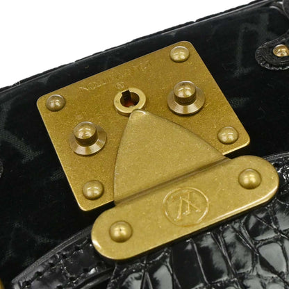 Louis Vuitton * 2004 Black Monogram Velours Alligator Gracie MM Limited
