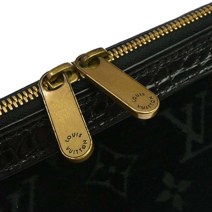 Louis Vuitton * 2004 Black Monogram Velours Alligator Gracie MM Limited