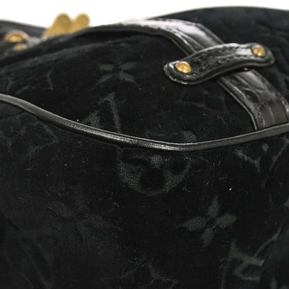 Louis Vuitton * 2004 Black Monogram Velours Alligator Gracie MM Limited