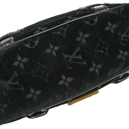 Louis Vuitton * 2004 Black Monogram Velours Alligator Gracie MM Limited