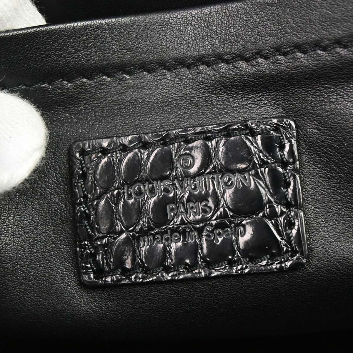 Louis Vuitton * 2004 Black Monogram Velours Alligator Gracie MM Limited
