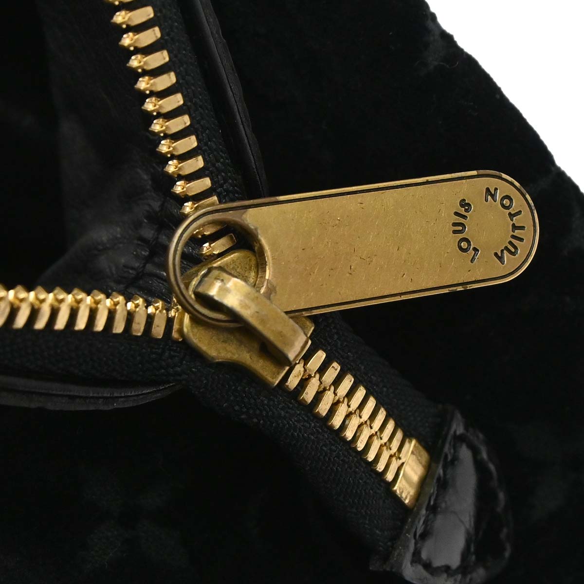Louis Vuitton * 2004 Black Monogram Velours Alligator Gracie MM Limited
