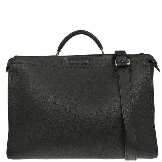 Fendi Black Selleria Peekaboo Fit 2way Shoulder Handbag