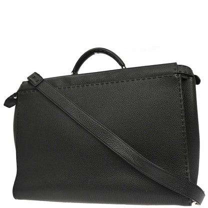 Fendi Black Selleria Peekaboo Fit 2way Shoulder Handbag