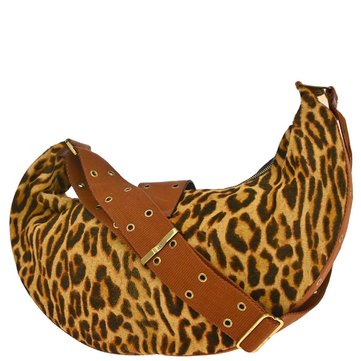 Christian Dior Pony Hair Street Chic Leopard Shoulder Bag