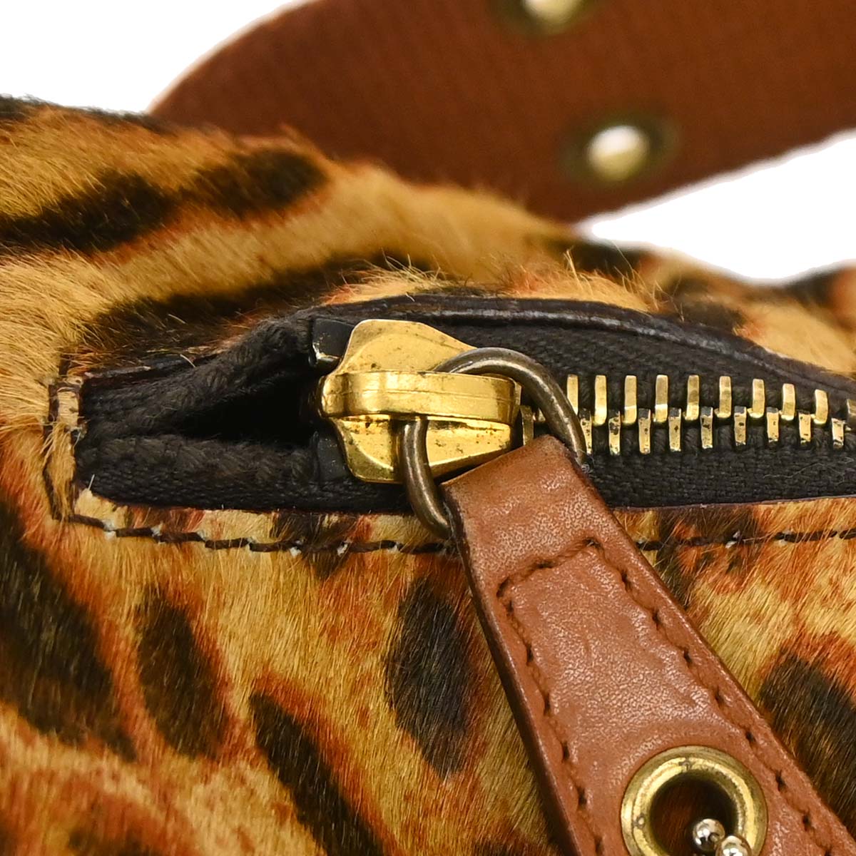 Christian Dior Pony Hair Street Chic Leopard Shoulder Bag