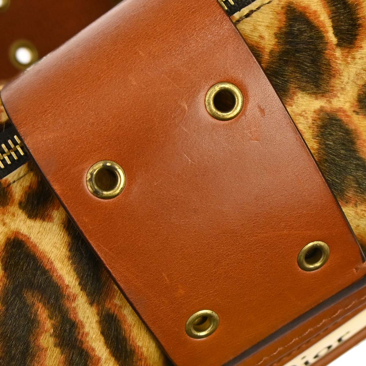 Christian Dior Pony Hair Street Chic Leopard Shoulder Bag