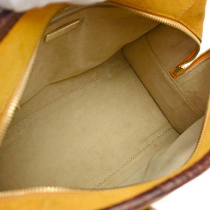 Loewe * Crocodile Brown Suede Amazona 28 Handbag