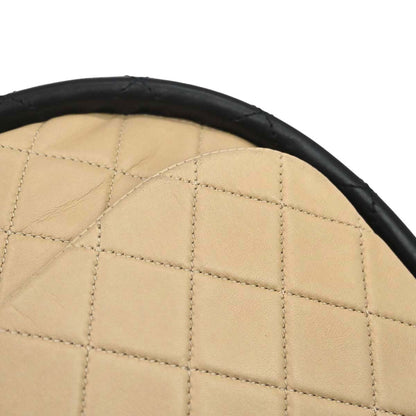 Chanel 2013-2014 Beige Black Lambskin Hula Hoop Large Handbag