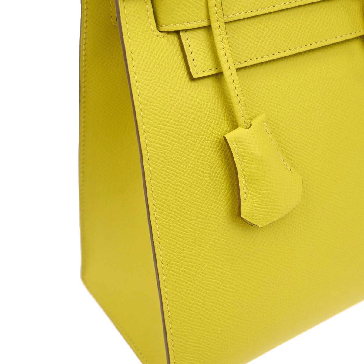 Hermes 2019 Jaune de Naples Epsom Kelly 28 Sellier 2way Shoulder Handbag