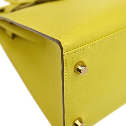 Hermes 2019 Jaune de Naples Epsom Kelly 28 Sellier 2way Shoulder Handbag