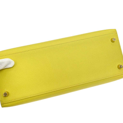 Hermes 2019 Jaune de Naples Epsom Kelly 28 Sellier 2way Shoulder Handbag