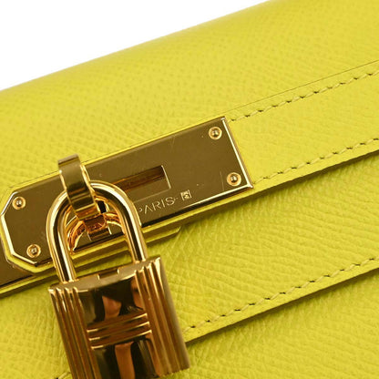 Hermes 2019 Jaune de Naples Epsom Kelly 28 Sellier 2way Shoulder Handbag