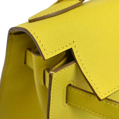 Hermes 2019 Jaune de Naples Epsom Kelly 28 Sellier 2way Shoulder Handbag