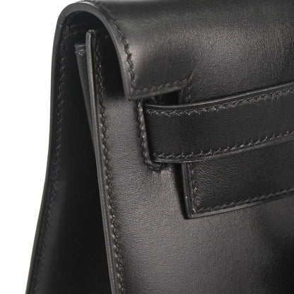 Hermes Black Box Calf Kelly 32 Sellier 2way Shoulder Handbag