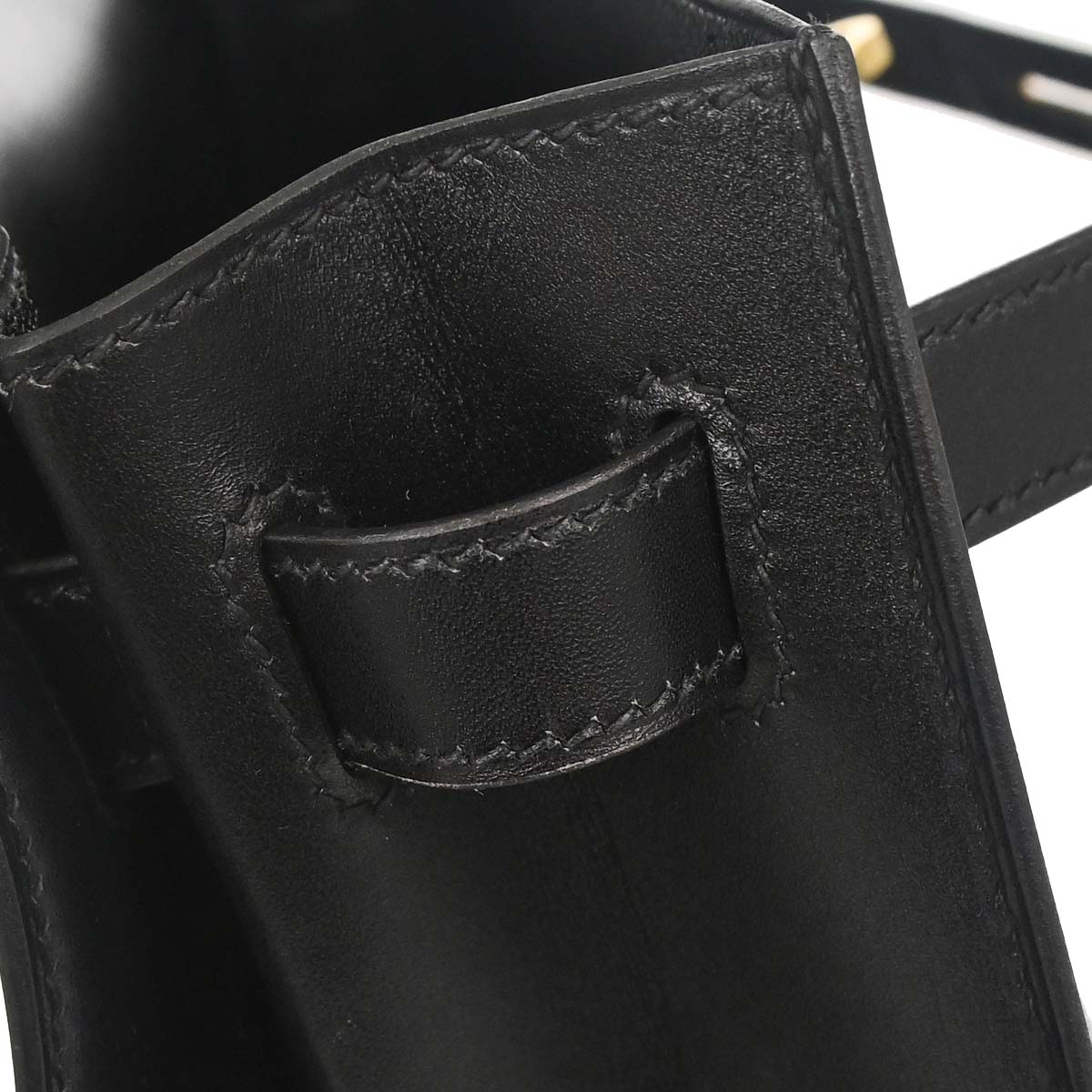 Hermes Black Box Calf Kelly 32 Sellier 2way Shoulder Handbag
