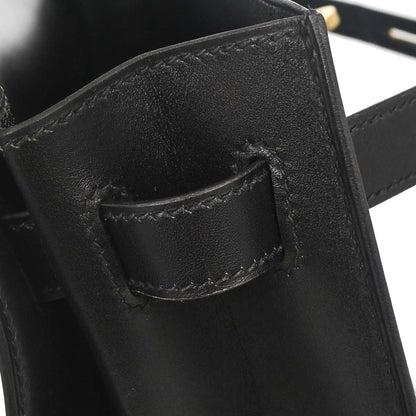 Hermes Black Box Calf Kelly 32 Sellier 2way Shoulder Handbag