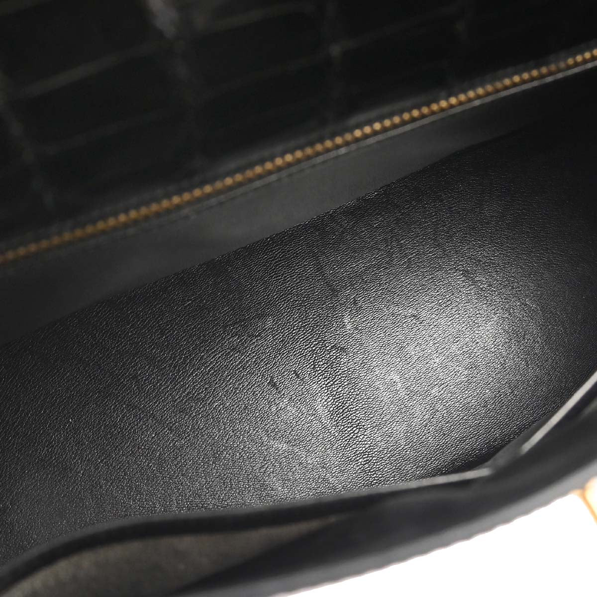 Hermes * Black Porosus Kelly 32 Sellier Handbag