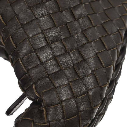 Bottega Veneta Brown Lambskin Intrecciato Hobo Handbag