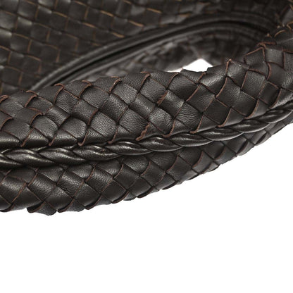 Bottega Veneta Brown Lambskin Intrecciato Hobo Handbag