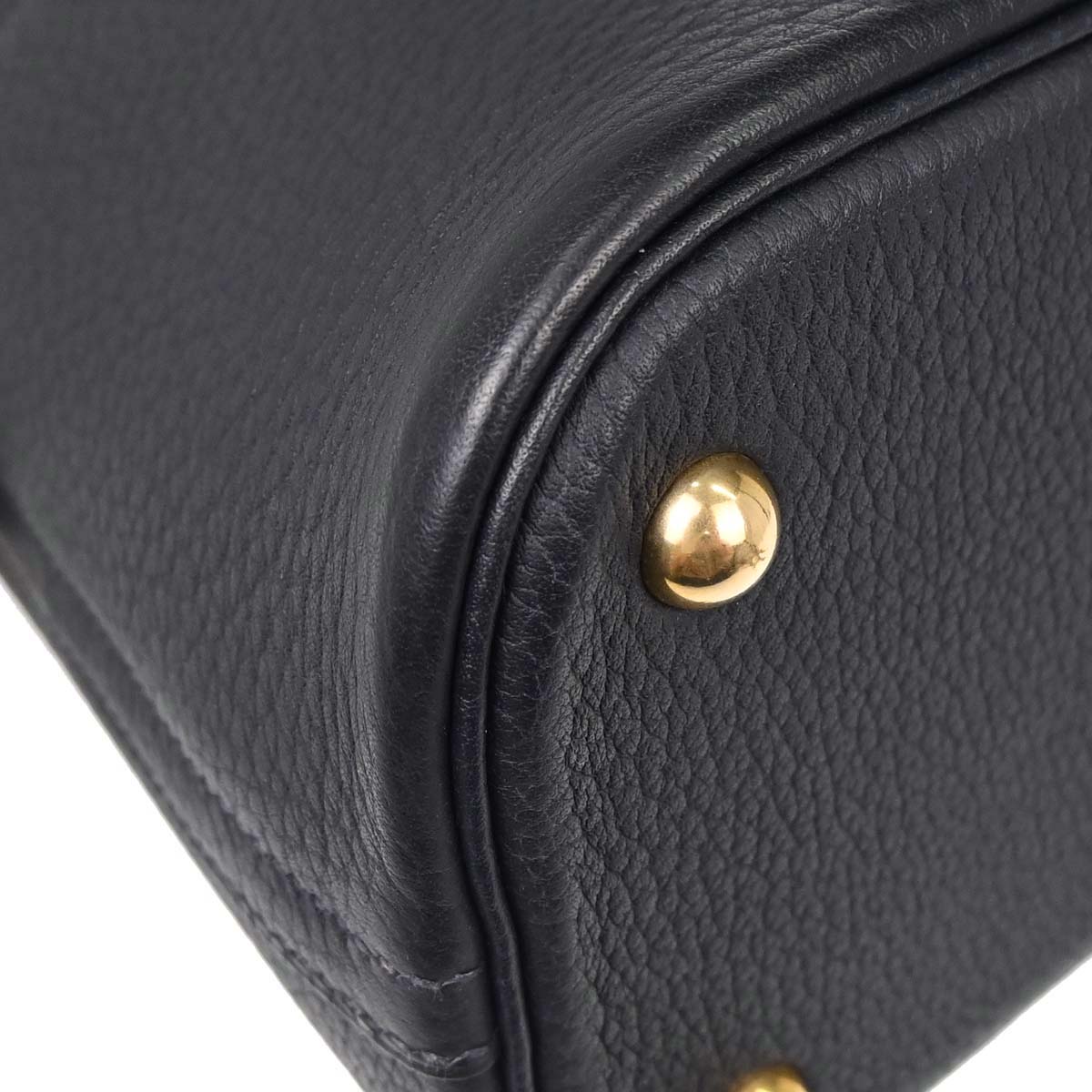 Hermes Blue Indigo Fjord Bolide 31 2way Shoulder Handbag