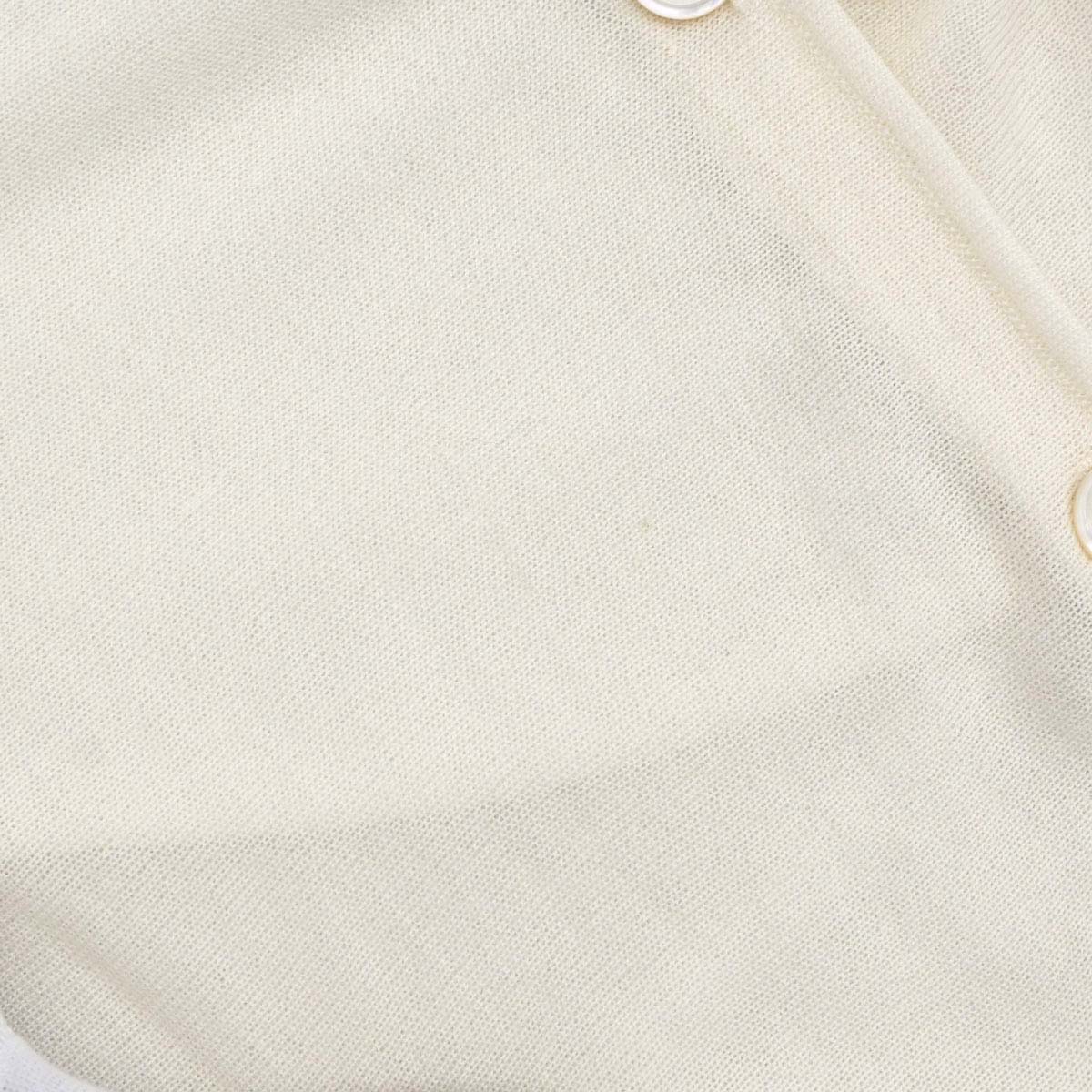 Hermes Long Sleeve Sheer Cardigan Ivory #XL