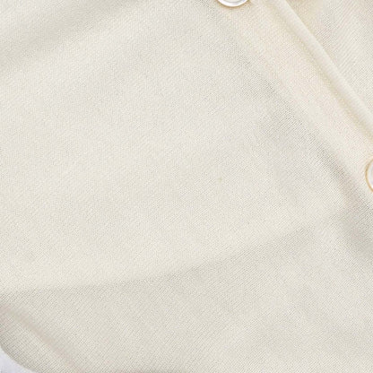 Hermes Long Sleeve Sheer Cardigan Ivory #XL
