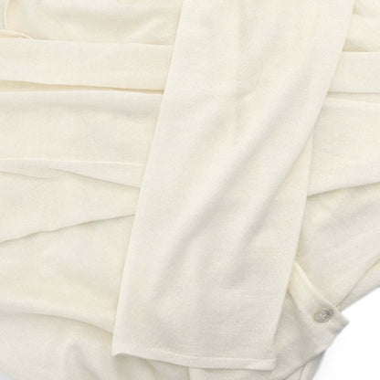 Hermes Long Sleeve Sheer Cardigan Ivory #XL
