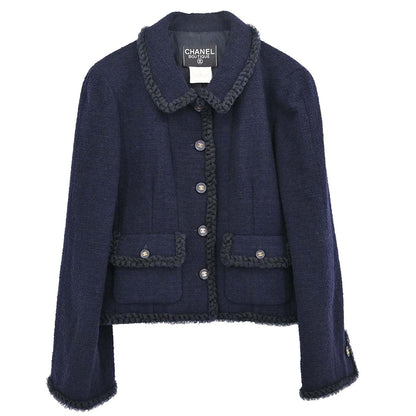 Chanel 1995 Tweed Jacket Navy #40