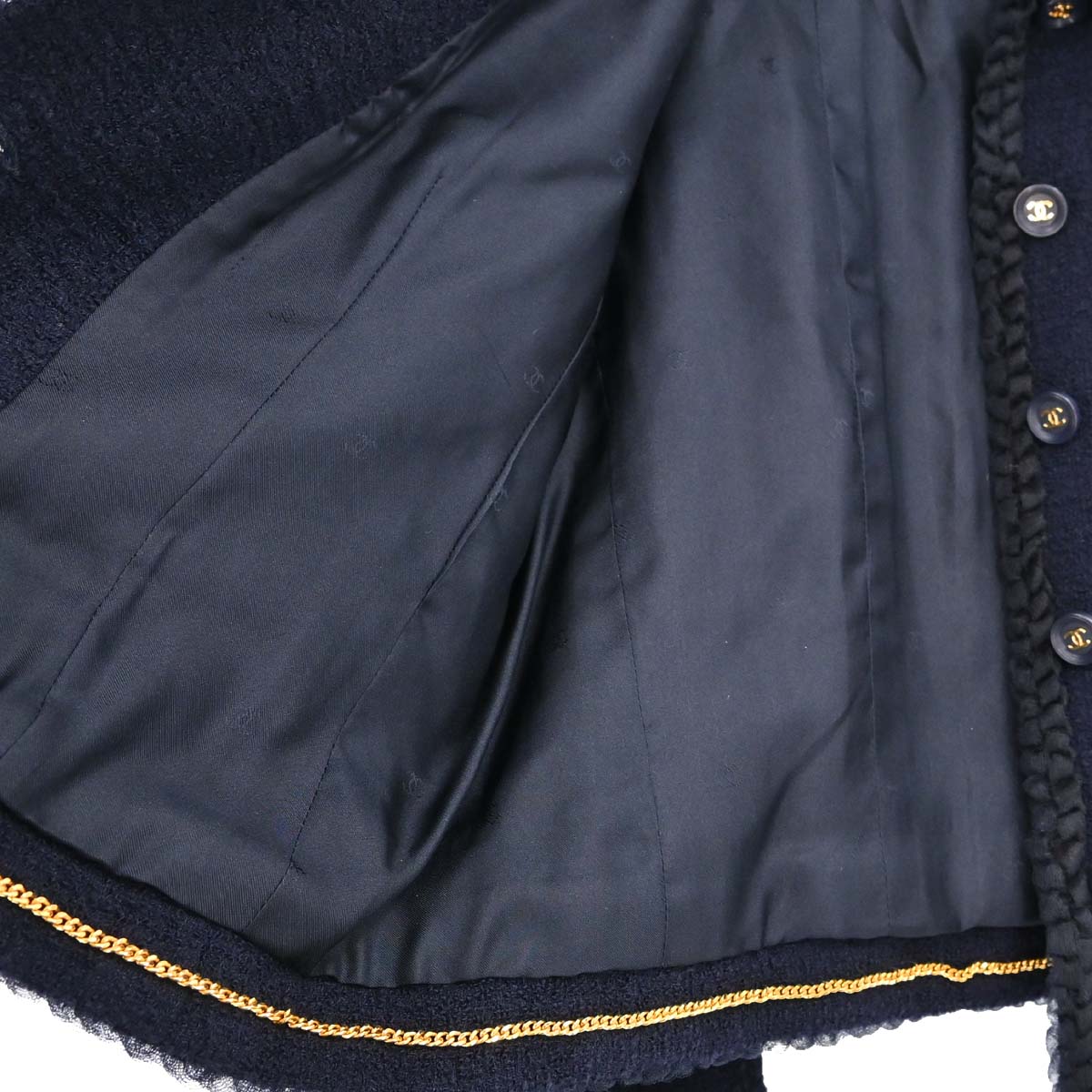 Chanel 1995 Tweed Jacket Navy #40