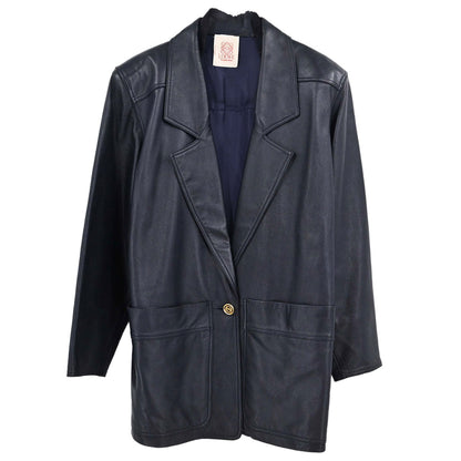 Loewe Leather Jacket Navy #36