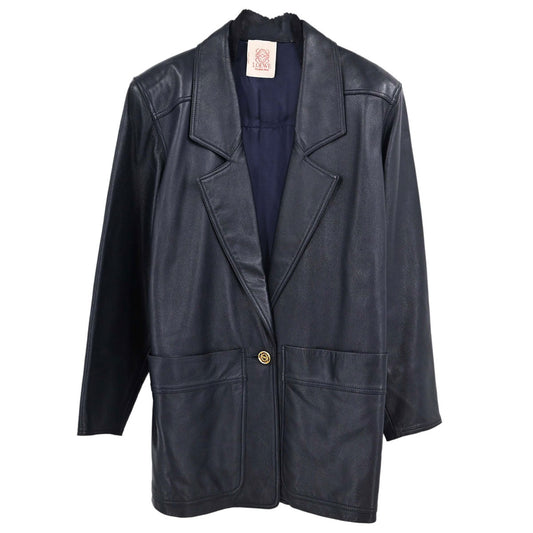 Loewe Leather Jacket Navy #36