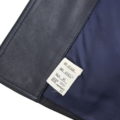 Loewe Leather Jacket Navy #36