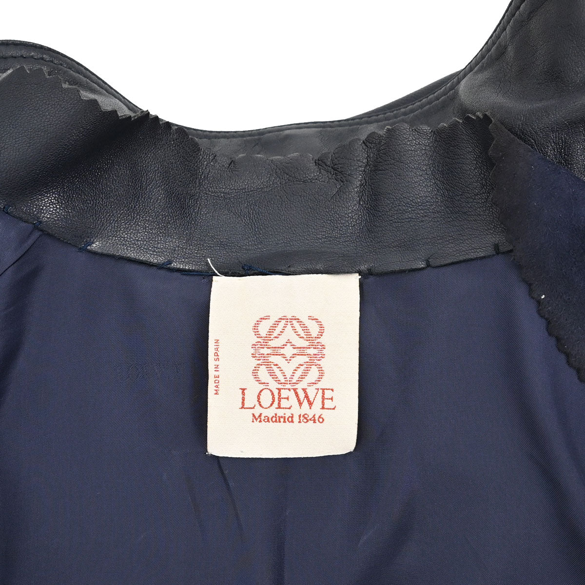 Loewe Leather Jacket Navy #36