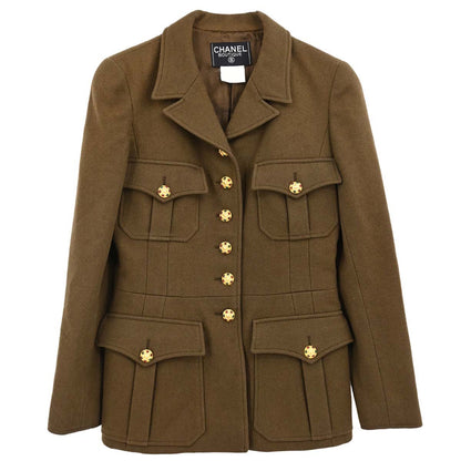 Chanel 1996 Single Breasted Jacket Brown #40