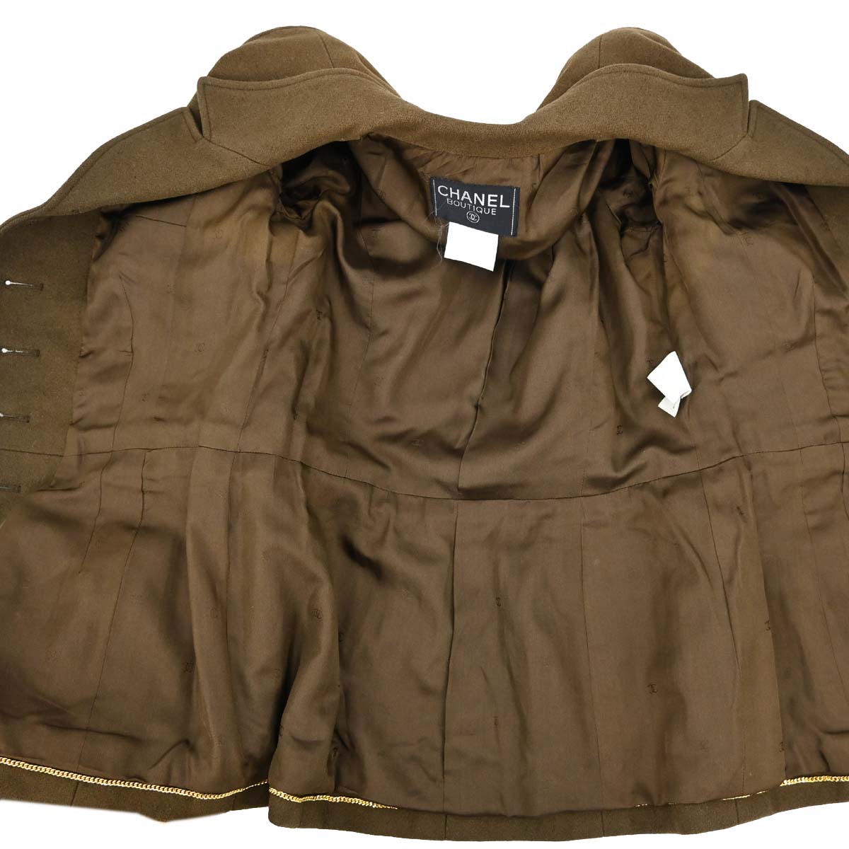 Chanel 1996 Single Breasted Jacket Brown #40
