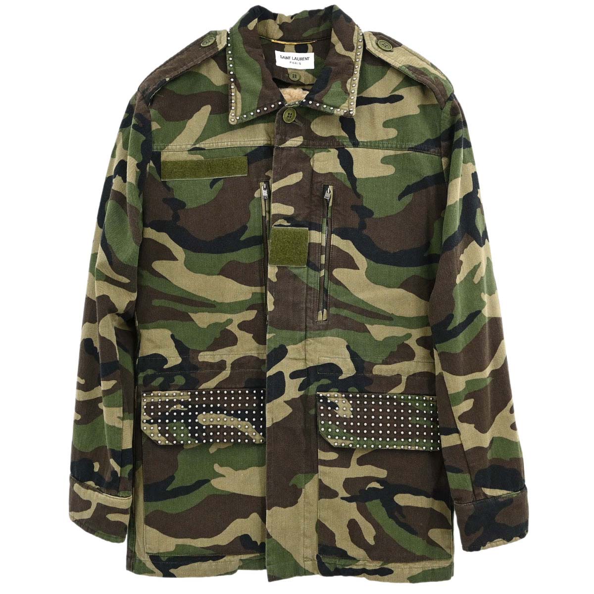 Saint Laurent 2019 Camouflage Jacket Khaki #F34