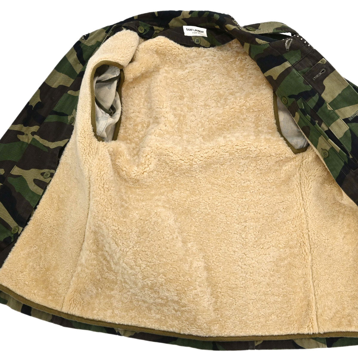 Saint Laurent 2019 Camouflage Jacket Khaki #F34