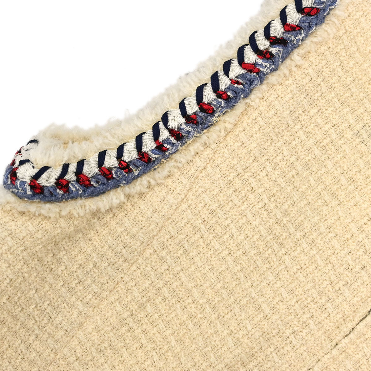 Chanel 2012-2013 Sleeveless Tweed Top Ivory #34