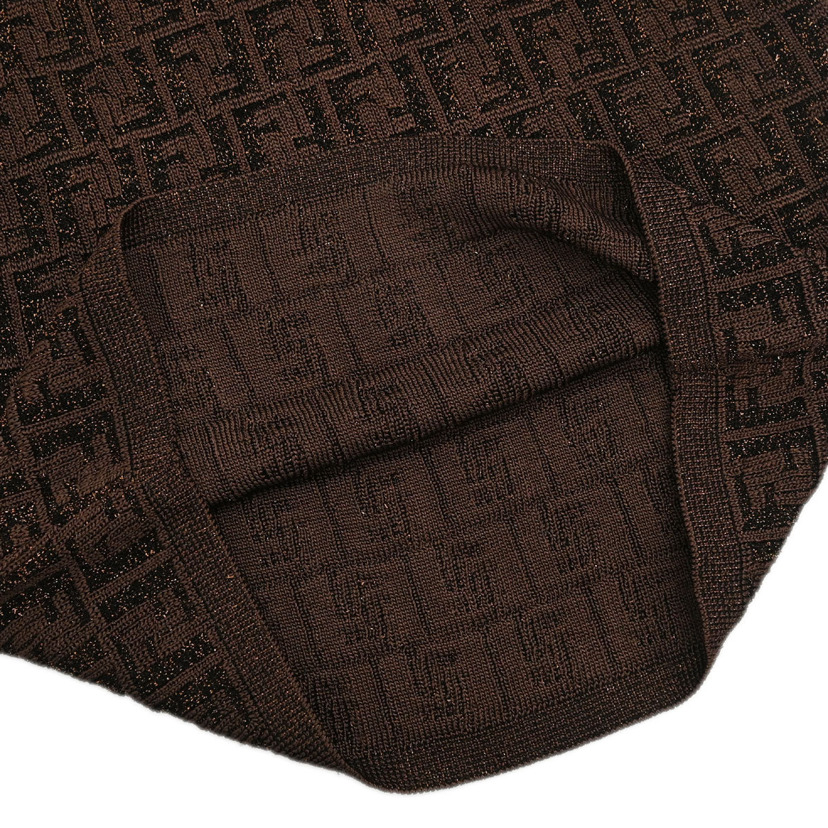 Fendi Sleeveless Top Zucca Glitter Brown #38