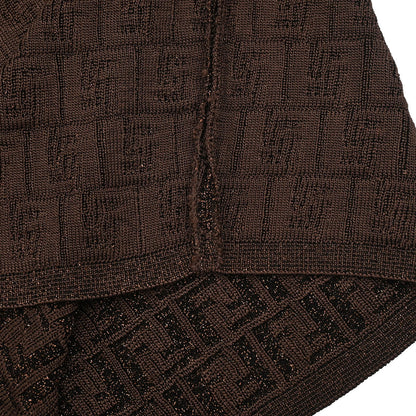 Fendi Sleeveless Top Zucca Glitter Brown #38