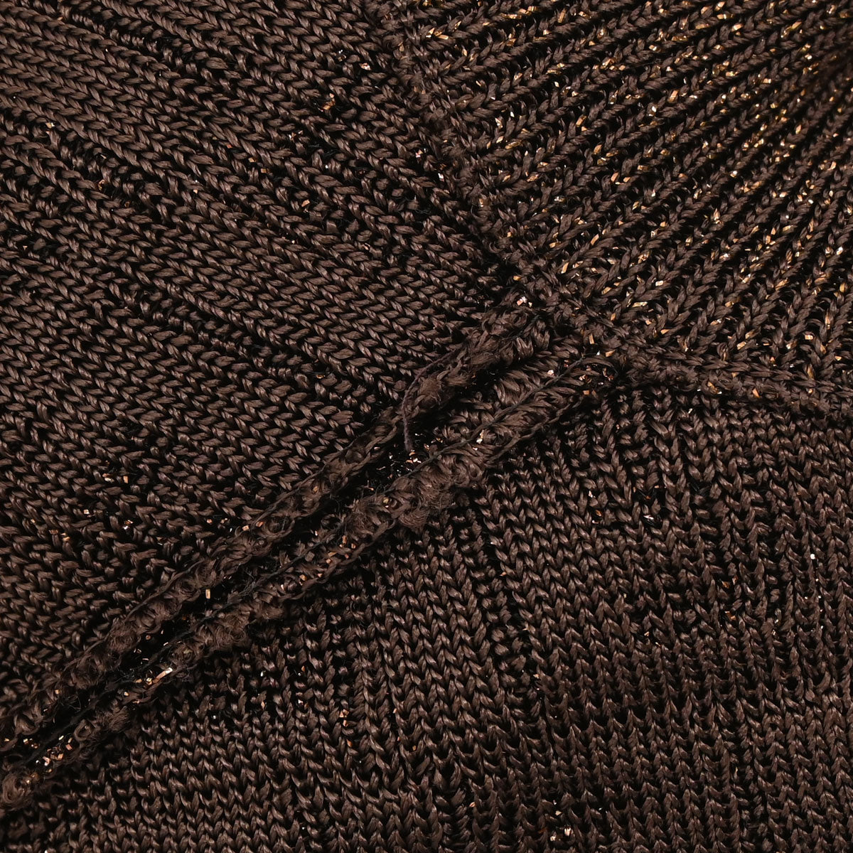 Fendi Sleeveless Top Zucca Glitter Brown #38